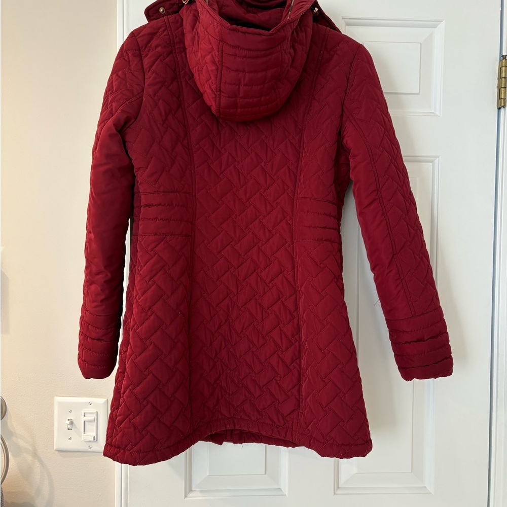 Gallery Women's Quilted Red Coat Coat - Size Small - Picture 2 of 7